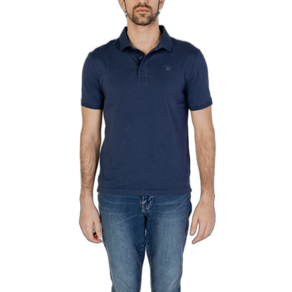 Blauer Polo Herren